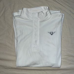 White size large TuffRider polo